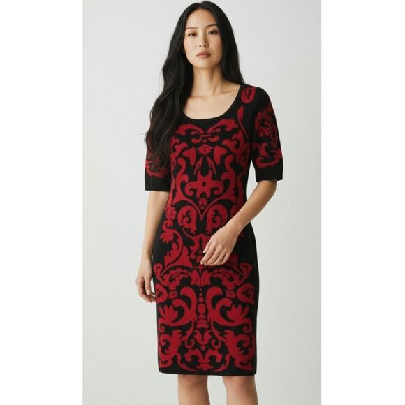 Goth Brocade Damask Dress - Picture 1 of 7